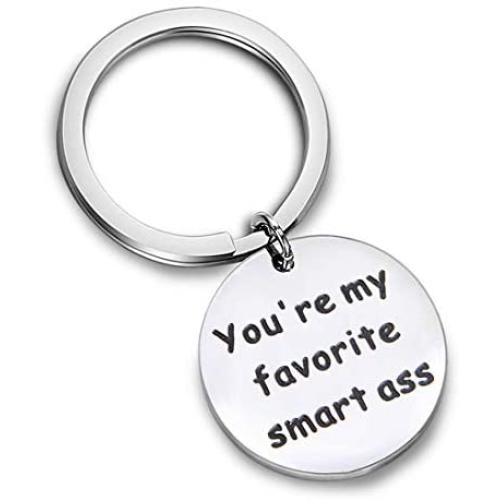 ENSIANTH Funny Couples Jewelry You’re My Favorite Smart Ass Keychain Funny Boyfriend Gift Husband Gift
