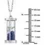 Gem Stone King 925 Sterling Silver Sapphire Dust Hourglass Pendant Necklace 0.75 Cttw Gemstone Birthstone with 18 Inch Silver Chain Gem Stone King 925 Sterling Silver Sapphire Dust Hourglass Pendant Necklace 0.75 Cttw Gemstone Birthstone with 18 Inch Silver Chain