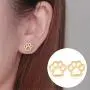 3Pcs Cat Claw Earrings Small Hedgehog Rabbit Stud Earrings Stainless Steel Cute Animal Earrings for Girls Teen Lovely Jewelry Set