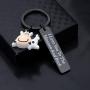 BAUNA Cute Cow Keychain Cow Lover Jewelry I Love You To The Moooon And Back Farm Animal Lover Gifts For Farmers Best Friend