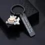 BAUNA Cute Cow Keychain Cow Lover Jewelry I Love You To The Moooon And Back Farm Animal Lover Gifts For Farmers Best Friend