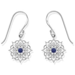 Boma Jewelry Sterling Silver Bohemian Lotus Flower Dangle Earrings