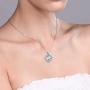 Gem Stone King 925 Sterling Silver Heart Shape Pendant Necklace For Women (1/2 Inch with Complimentary 18 Inch Silver Chain)