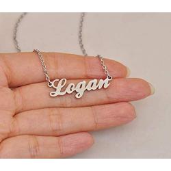 Dancing Wolf Stainless Steel Custom Name Necklace Personalized Customize Any Names Mother Day Jewelry Gift