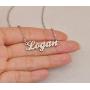 Dancing Wolf Stainless Steel Custom Name Necklace Personalized Customize Any Names Mother Day Jewelry Gift