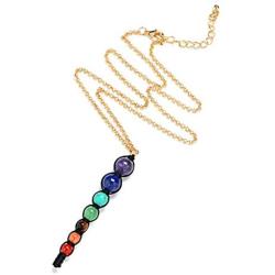 Zuo Bao 7 Chakra Natural Stone Yoga Bracelet 8mm Nature Stone Braided Rope Healing Yoga Bead Rope Necklace