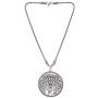 Efulgenz Boho Vintage Antique Ethnic Gypsy Tribal Indian Oxidized Silver Statement Lotus Pendant Necklace Jewelry