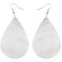Delicate 3 Pairs Leaf Teardrop Earring Genuine Gold Silver Leather Leopard Print Lightweight Dangle Earrings Women Jewelry Set