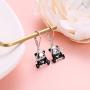 925 Sterling Silver Cute Animal Panda Cat Dangle Earrings Charm Jewelry Birthday Gift for Women Girls Teens