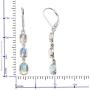 Shop LC 925 Sterling Silver Platinum Plated Oval Opal Bridal Wedding Dangle Earrings Prom Jewelry for Women Mothers Day Gifts 45mm
