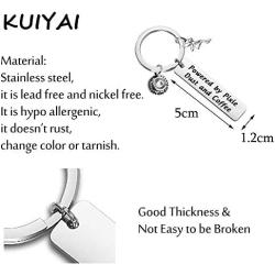 KUIYAI Powered by Pixie Dust and Coffee Keychain Funny Caffeine Keychain Coffee Lover Gift