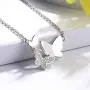 APOTIE Three Butterfly Necklace for Mother Daughter 925 Sterling Silver CZ Generations Jewelry for Grandma Birthday Gifts