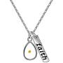 Stainless Steel Faith Real Mustard Seed Pendant Necklace Charm Jewelry for Christian Inspirational Gift Y559