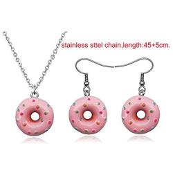 RUIZHEN Colorful Cartoon Best Friend Sweet Donut Dangle Earrings