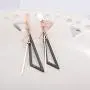 uPrimor Titanium Steel Medium Long Drop Dangle Earrings