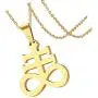 COMTRUD Leviathan Satanic Cross Necklace Stainless Steel Satan Pendant, Religions Jewelry for Men Women