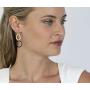 NIEVOS JEWELRY 24k Gold Plated Earring 24k Gold Plated, Oval Amorphic Linked Earring. Amorphic Style Designer Love Handmade For Her Made By Women Gift Jewelry