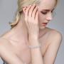 BriLove Wedding Bridal Bracelet for Women Crystal Infinity Tennis Bracelet Clear Silver-Tone