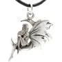 Trilogy Jewelry Pewter Fairy Celestial Crescent Moon Pendant on Black Necklace Cord with Clasp Trilogy Jewelry Pewter Fairy Celestial Crescent Moon Pendant on Black Necklace Cord with Clasp