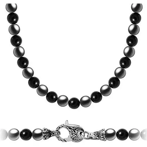 WESTMIAJW Mens Magnetic Hematite Onyx Tiger Eye Beads Beaded Necklace Chain Healing Jewelry 50/60/65/70cm WESTMIAJW Mens Magnetic Hematite Onyx Tiger Eye Beads Beaded Necklace Chain Healing Jewelry 50/60/65/70cm