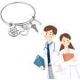 Doctor Appreciation Bracelet A Great Doctor is Hard to Find and Impossible to Forget Charm Bangle Thank you Doctor Gift