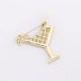 PANGRUI Delicate Cherry Martini Glass Cocktail Party Brooch Pin Women Fashion Jewelry