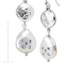 Silpada Bold As Ice 14-14.5 mm Grey Freshwater Cultured Pearl Drop Earrings with Crystals in Sterling Silver