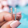 Pura Vida Silver-Plated Floral Stackable Ring - Sterling Silver Band, Sizes 5-9