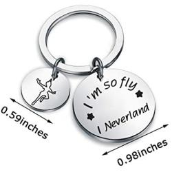 KUIYAI Im So Fly I Neverland Keychain Movie Quote Keyring Fandom Jewelry Peter Gift