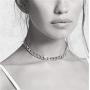 Cathercing Women Chain Choker Necklace Big Link Necklace for Women Trendy Jewelry Necklaces Chains Punk (silver)