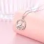 DAOSHANG 925 Sterling Silver I Love You Mom Elephant Mother Daughter Round Pendant Necklace for Women Animal Jewelry Gift DAOSHANG 925 Sterling Silver I Love You Mom Elephant Mother Daughter Round Pendant Necklace for Women Animal Jewelry Gift