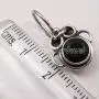 SilverStarJewel 925 Solid Silver 7 x 7 mm Black Onyx Ancient Style Earrings 0.9'' SilverStarJewel 925 Solid Silver 7 x 7 mm Black Onyx Ancient Style Earrings 0.9''