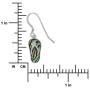 Sterling Silver Abalone Shell Slipper Flip Flop Dangle Earrings