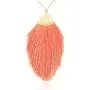 RIAH FASHION Antique Bohemian Silky Thread Fan Tassel Statement Necklace - Vintage Gold Feather Shape Strand Fringe Lightweight Long Chain RIAH FASHION Antique Bohemian Silky Thread Fan Tassel Statement Necklace - Vintage Gold Feather Shape Strand Fringe Lightweight Long Chain