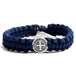 My Saint My Hero - One Blessing Bracelet with Navy Cording