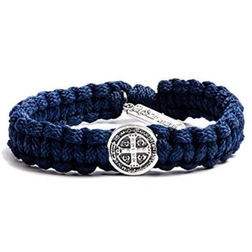 My Saint My Hero - One Blessing Bracelet with Navy Cording