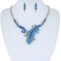 EVER FAITH Austrian Crystal Art Deco Gecko Lizard Necklace Earrings Set