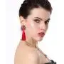 Bohemian Long Flower Tassel Earrings For Women Trendy Crystal Silk Fabric Drop Dangle Tassel Earrings Wedding Fashion Jewelry Bohemian Long Flower Tassel Earrings For Women Trendy Crystal Silk Fabric Drop Dangle Tassel Earrings Wedding Fashion Jewelry