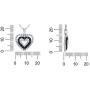 Triple Heart Pendant for Girls in 925 Sterling Silver Real Diamond Necklace for Women (I-J Color, I2-I3 Clarity) Treated Blue Diamonds Jewelry by Pipa Bella