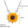 Brishow Sunflower Pendant Necklace Pearl Clavicular Chain Choker Fashion Jewelry Accessories for Women and Girls