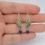 EVER FAITH Womens 925 Sterling Silver Enamel Lapis Lazuli Angel Wing Daily Hook Drop Earrings EVER FAITH Womens 925 Sterling Silver Enamel Lapis Lazuli Angel Wing Daily Hook Drop Earrings