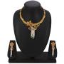 Efulgenz Indian Bollywood Gold Plated Crystal Kundan Rhinestone Faux Pearl Wedding Choker Collar Necklace Earrings Jewelry Set