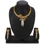 Efulgenz Indian Bollywood Gold Plated Crystal Kundan Rhinestone Faux Pearl Wedding Choker Collar Necklace Earrings Jewelry Set