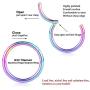 FUNLMO G23 Titanium Cartilage Earring Hoop 20G 18G 16G 14G Conch Helix Daith Piercing Jewelry Septum Jewelry Nose Ring Hoop Lip Septum Rings Tragus Rook Earrings CZ Hinged Segment Hoop Rings