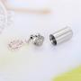 HooAMI Cremation Jewelry for Ashes CZ Crown Heart Charm Memorial Urn Necklace/Keychain Keepsake Pendant