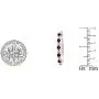 Dazzlingrock Collection Round White Diamond & Gemstone Ladies Fine Dainty Hoop Earrings, Sterling Silver