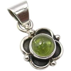 SilverStarJewel Sterling Silver Green Peridot Pendant 2.3 cm 1.9 Grams Jewellery Gift