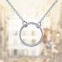 YFN 925 Sterling Silver Karma Choker Necklace Open Circle Choker Necklace for Women Jewelry Gifts