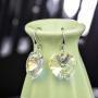 Swarovski Crystal Heart Dangle Hook Earrings for Women Drop Earrings 14K Gold Plated Hypoallergenic Jewelry