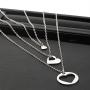 ENSIANTH Generations Necklace Set Heart Cutout Necklace for Grandmother Mother Daughter
